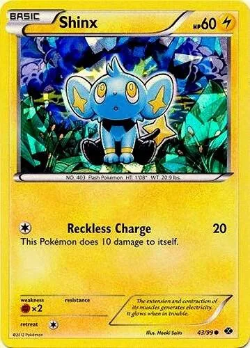 Shinx - 43/99 Cracked Ice Holo #043/099 Holofoil Pokémon card from Blister Exclusives