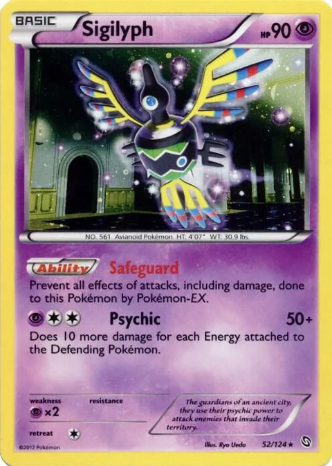 Sigilyph - 52/124 Cosmos Holo #052/124 Holofoil Pokémon card from Blister Exclusives