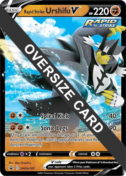 Rapid Strike Urshifu V #SWSH107 Holofoil Pokémon card from Jumbo Cards
