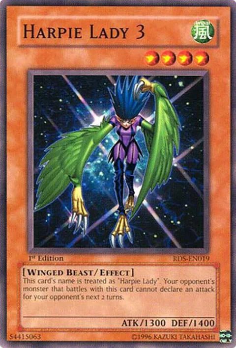 Harpie Lady 3 RDS-EN019 1st Edition Yu-Gi-Oh card from Rise of Destiny