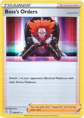 Boss's Orders [Lysandre] #058/072 Holofoil Pokémon card from Deck Exclusives