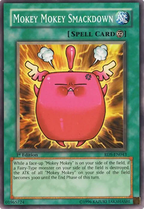 Mokey Mokey Smackdown RDS-EN043 1st Edition Yu-Gi-Oh card from Rise of Destiny