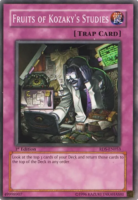 Fruits of Kozaky's Studies RDS-EN053 Unlimited Yu-Gi-Oh card from Rise of Destiny