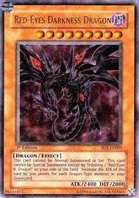 Red-Eyes Darkness Dragon SD1-EN001 1st Edition Yu-Gi-Oh card from Structure Deck: Dragon's Roar