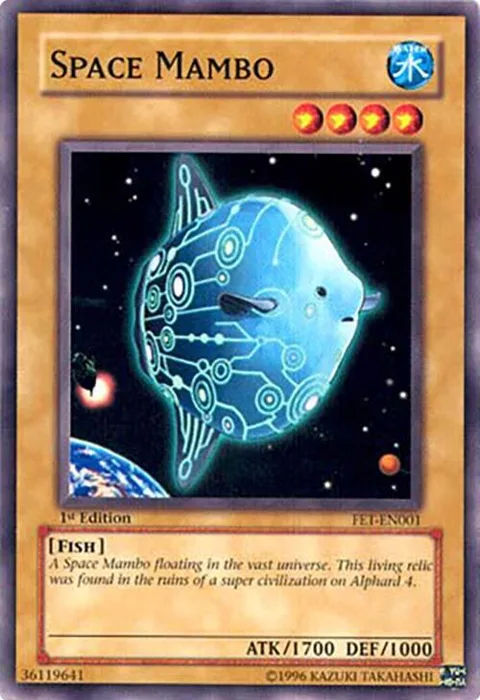 Space Mambo FET-EN001 Yu-Gi-Oh card from Flaming Eternity
