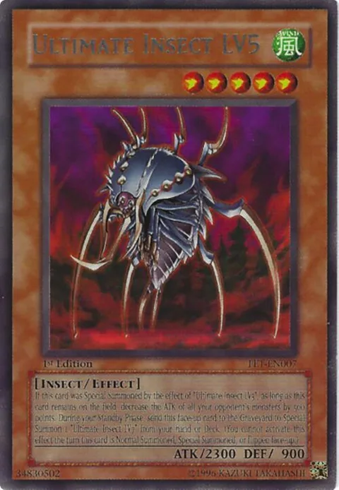 Ultimate Insect LV5 FET-EN007 Unlimited Yu-Gi-Oh card from Flaming Eternity