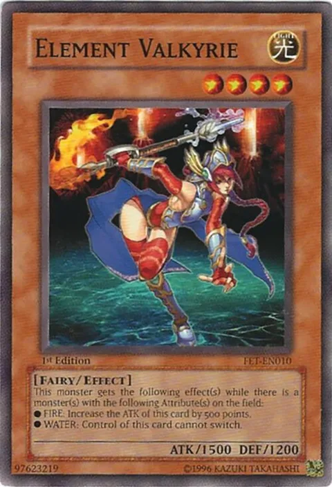 Element Valkyrie FET-EN010 Unlimited Yu-Gi-Oh card from Flaming Eternity