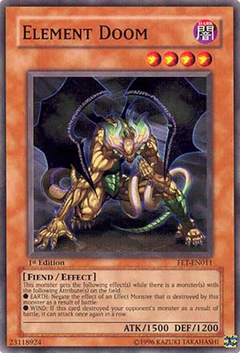 Element Doom FET-EN011 Yu-Gi-Oh card from Flaming Eternity