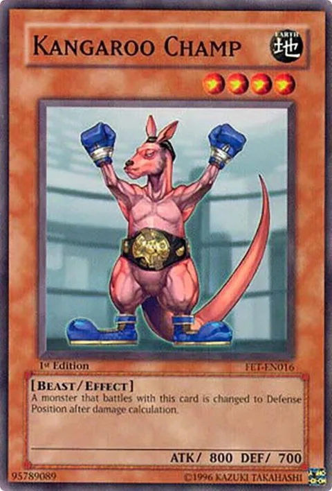 Kangaroo Champ FET-EN016 1st Edition Yu-Gi-Oh card from Flaming Eternity