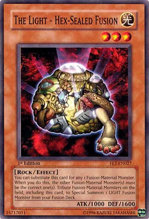 The Light - Hex-Sealed Fusion FET-EN027 1st Edition Yu-Gi-Oh card from Flaming Eternity
