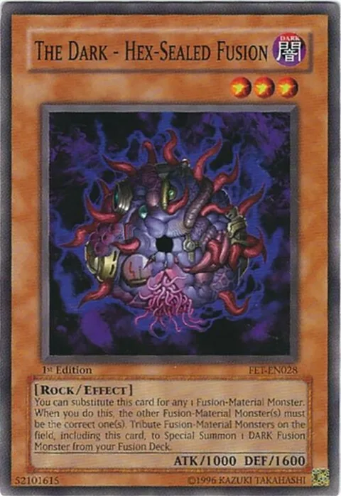 The Dark - Hex-Sealed Fusion FET-EN028 Unlimited Yu-Gi-Oh card from Flaming Eternity