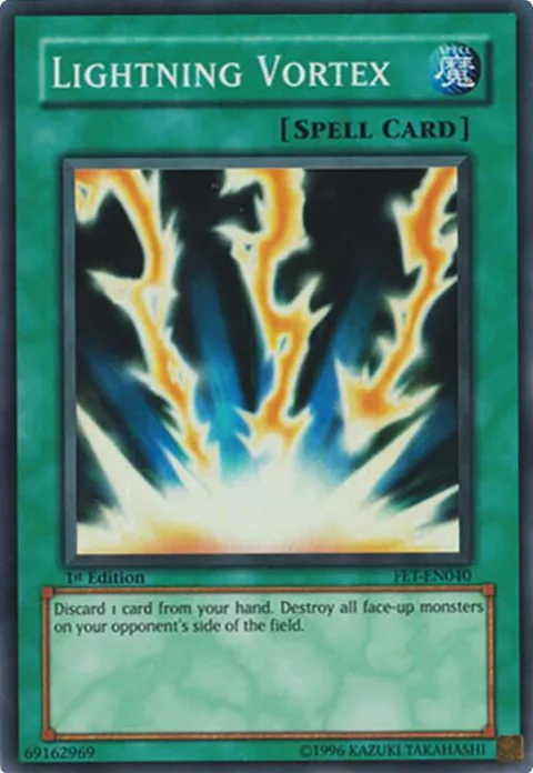 Lightning Vortex FET-EN040 Unlimited Yu-Gi-Oh card from Flaming Eternity