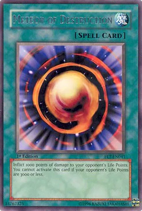 Meteor of Destruction FET-EN041 Unlimited Yu-Gi-Oh card from Flaming Eternity