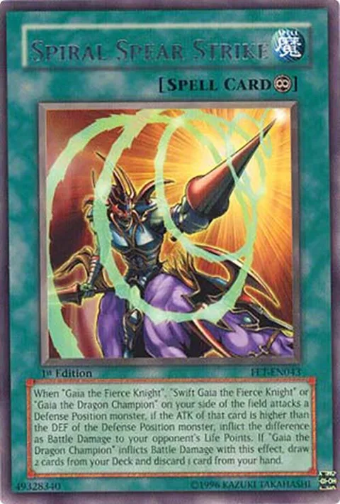 Spiral Spear Strike FET-EN043 Unlimited Yu-Gi-Oh card from Flaming Eternity