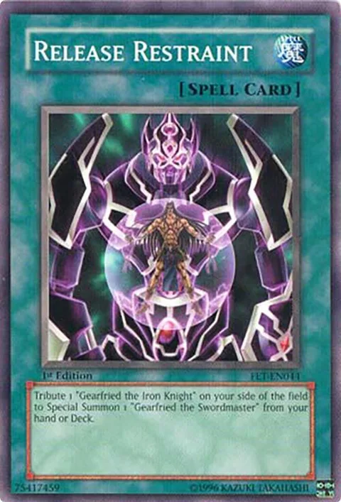 Release Restraint FET-EN044 1st Edition Yu-Gi-Oh card from Flaming Eternity