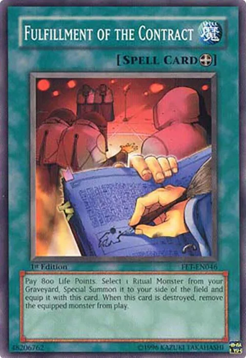 Fulfillment of the Contract FET-EN046 1st Edition Yu-Gi-Oh card from Flaming Eternity