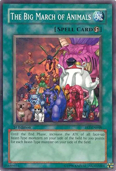 The Big March of Animals FET-EN048 1st Edition Yu-Gi-Oh card from Flaming Eternity