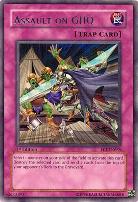 Assault on GHQ FET-EN056 Yu-Gi-Oh card from Flaming Eternity