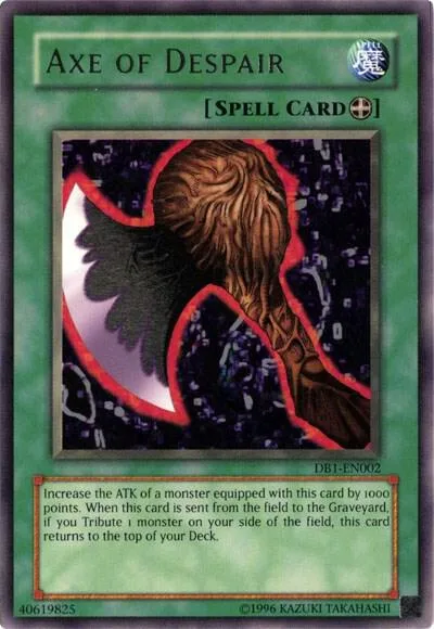 Axe of Despair DB1-EN002 Yu-Gi-Oh card from Dark Beginning 1