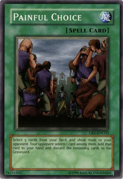 Painful Choice DB1-EN033 Yu-Gi-Oh card from Dark Beginning 1
