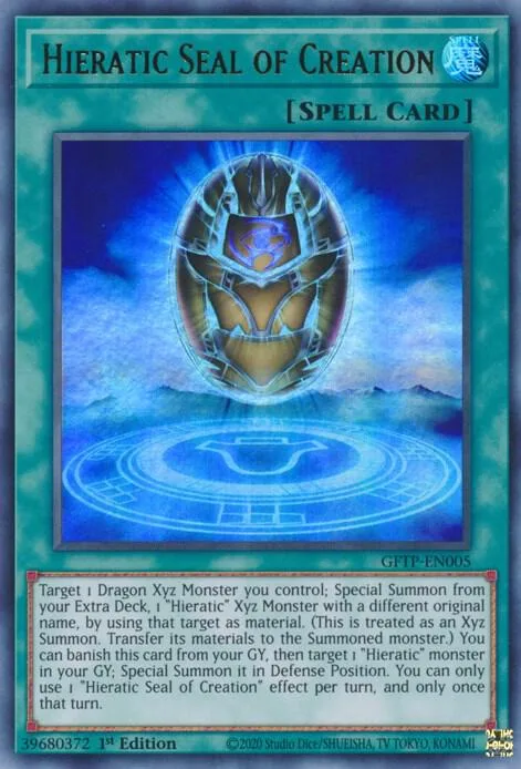 Hieratic Seal of Creation GFTP-EN005 Yu-Gi-Oh card from Ghosts From the Past