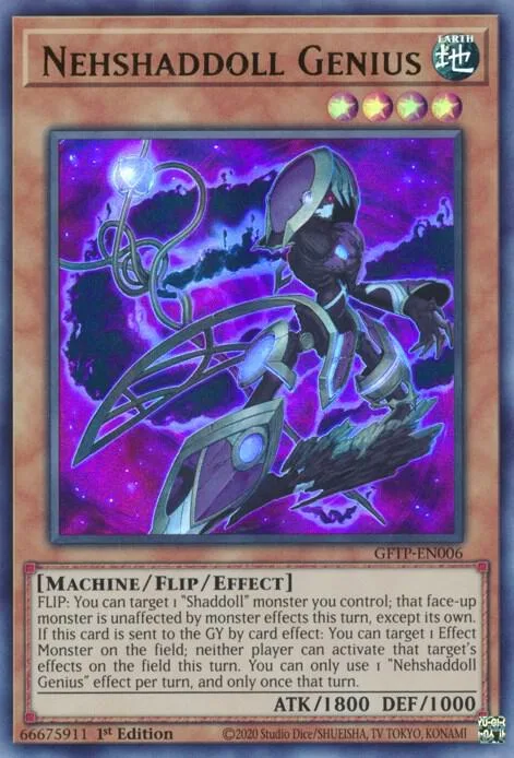 Nehshaddoll Genius GFTP-EN006 Yu-Gi-Oh card from Ghosts From the Past