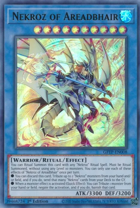 Nekroz of Areadbhair GFTP-EN008 Yu-Gi-Oh card from Ghosts From the Past