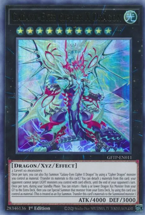 Galaxy-Eyes Cipher X Dragon GFTP-EN011 Yu-Gi-Oh card from Ghosts From the Past