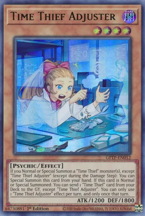 Time Thief Adjuster GFTP-EN012 Yu-Gi-Oh card from Ghosts From the Past