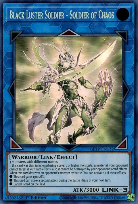 Black Luster Soldier - Soldier of Chaos Ghost Rare GFTP-EN132 Yu-Gi-Oh card from Ghosts From the Past