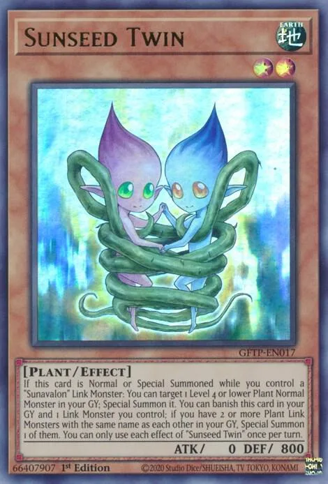 Sunseed Twin GFTP-EN017 Yu-Gi-Oh card from Ghosts From the Past