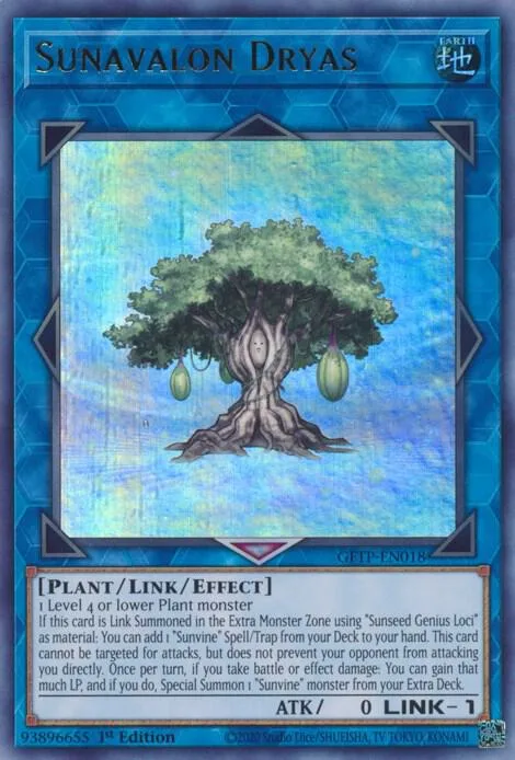 Sunavalon Dryas GFTP-EN018 Yu-Gi-Oh card from Ghosts From the Past