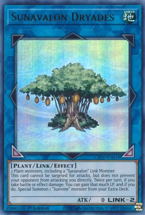 Sunavalon Dryades GFTP-EN019 Yu-Gi-Oh card from Ghosts From the Past