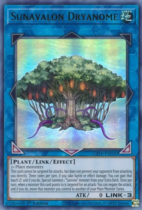 Sunavalon Dryanome GFTP-EN020 Yu-Gi-Oh card from Ghosts From the Past