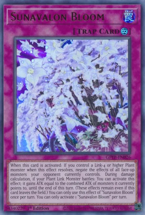 Sunavalon Bloom GFTP-EN026 Yu-Gi-Oh card from Ghosts From the Past