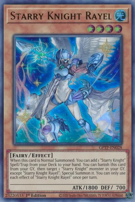 Starry Knight Rayel GFTP-EN028 Yu-Gi-Oh card from Ghosts From the Past