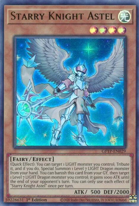 Starry Knight Astel GFTP-EN029 Yu-Gi-Oh card from Ghosts From the Past