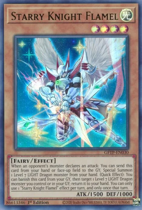 Starry Knight Flamel GFTP-EN030 Yu-Gi-Oh card from Ghosts From the Past