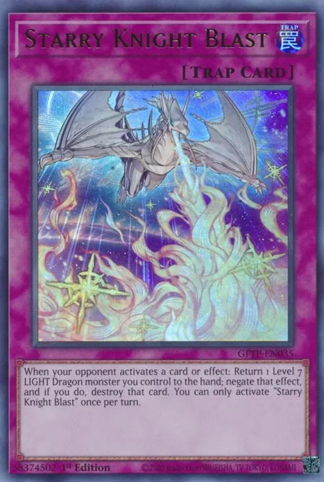 Starry Knight Blast GFTP-EN035 Yu-Gi-Oh card from Ghosts From the Past