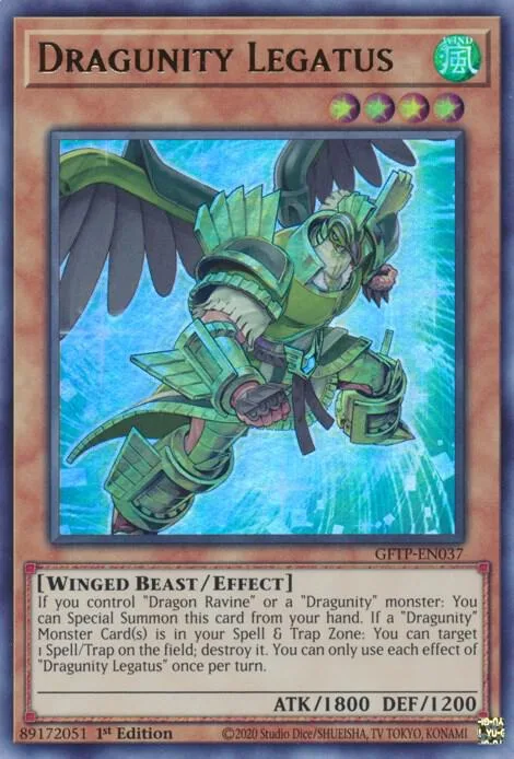 Dragunity Legatus GFTP-EN037 Yu-Gi-Oh card from Ghosts From the Past