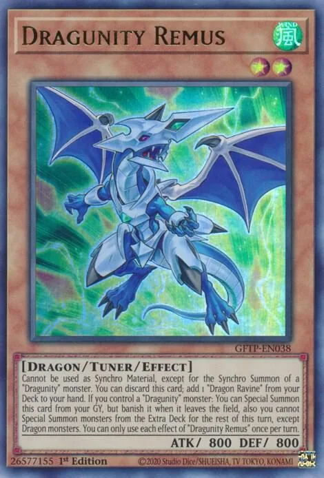 Dragunity Remus GFTP-EN038 Yu-Gi-Oh card from Ghosts From the Past