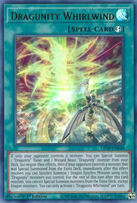 Dragunity Whirlwind GFTP-EN040 Yu-Gi-Oh card from Ghosts From the Past