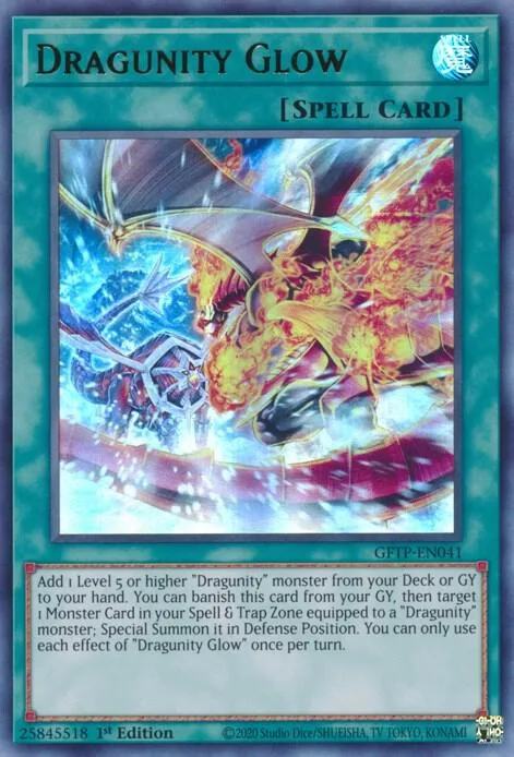 Dragunity Glow GFTP-EN041 Yu-Gi-Oh card from Ghosts From the Past
