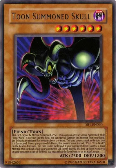 Toon Summoned Skull DB1-EN040 Yu-Gi-Oh card from Dark Beginning 1