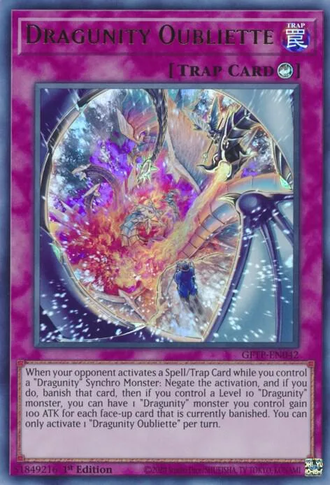 Dragunity Oubliette GFTP-EN042 Yu-Gi-Oh card from Ghosts From the Past
