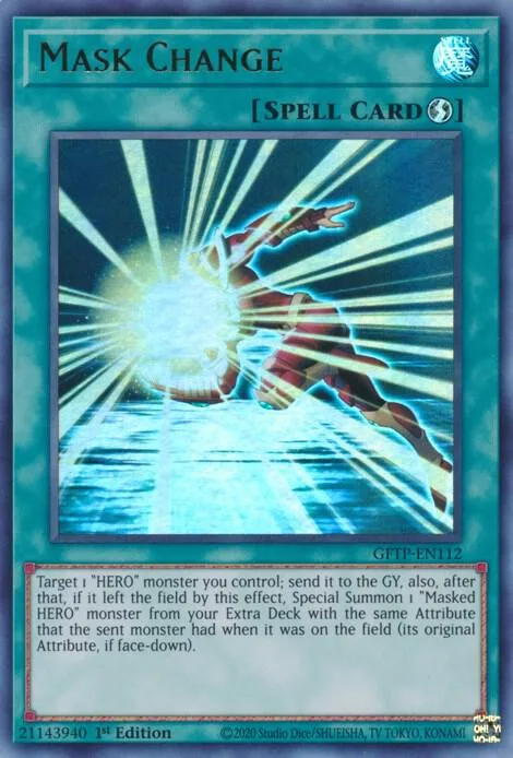 Mask Change GFTP-EN112 Yu-Gi-Oh card from Ghosts From the Past