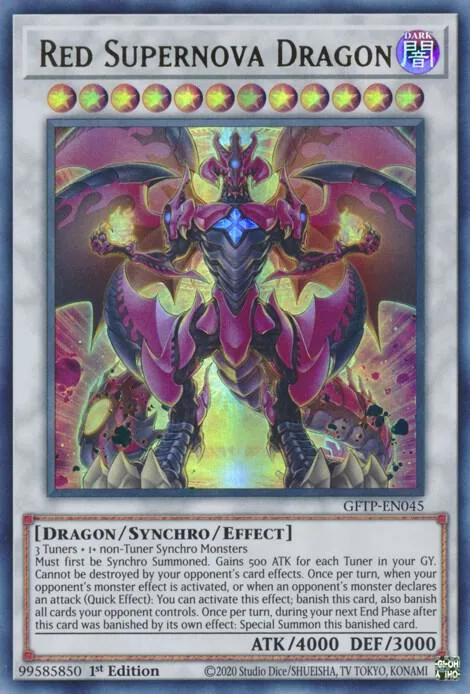 Red Supernova Dragon GFTP-EN045 Yu-Gi-Oh card from Ghosts From the Past
