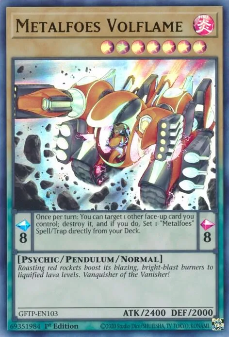 Metalfoes Volflame GFTP-EN103 Yu-Gi-Oh card from Ghosts From the Past