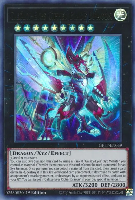Galaxy-Eyes Cipher Blade Dragon GFTP-EN059 Yu-Gi-Oh card from Ghosts From the Past