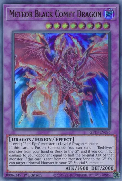 Meteor Black Comet Dragon GFTP-EN096 Yu-Gi-Oh card from Ghosts From the Past